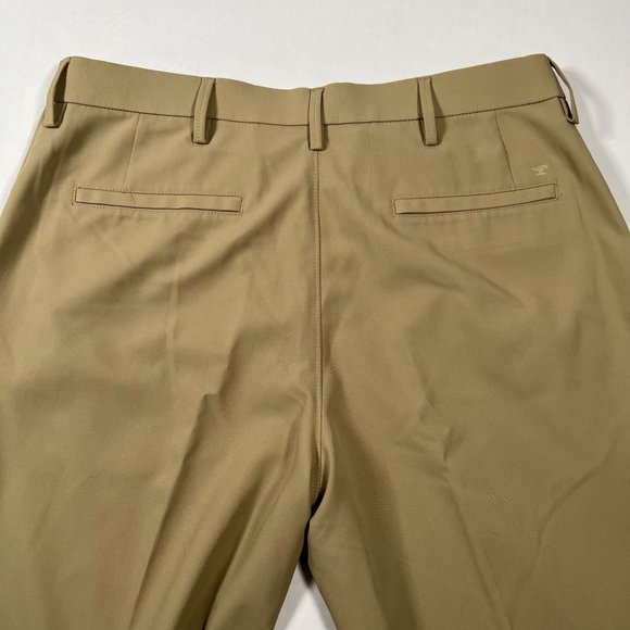 Haggar H26 Mens 36x30‎ Beige Pants Slash Pockets Business Flat Front Polyester - Picture 7 of 13